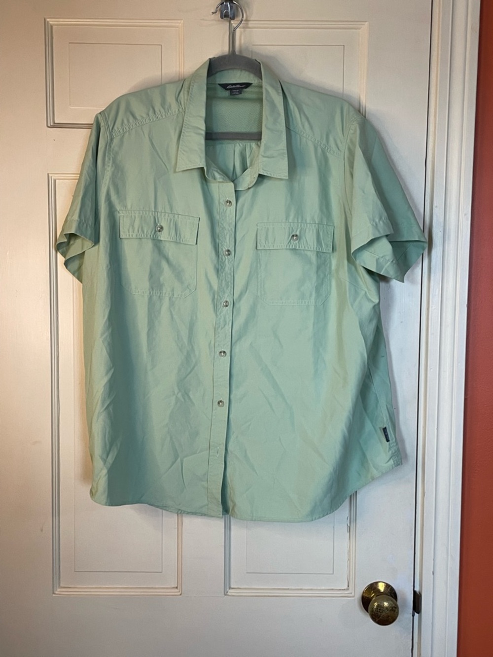 Eddie Bauer Womens XXL Blue Plaid/Green Adventurer Shirt Button Up Dry Lot Of 2 - Picture 15 of 15